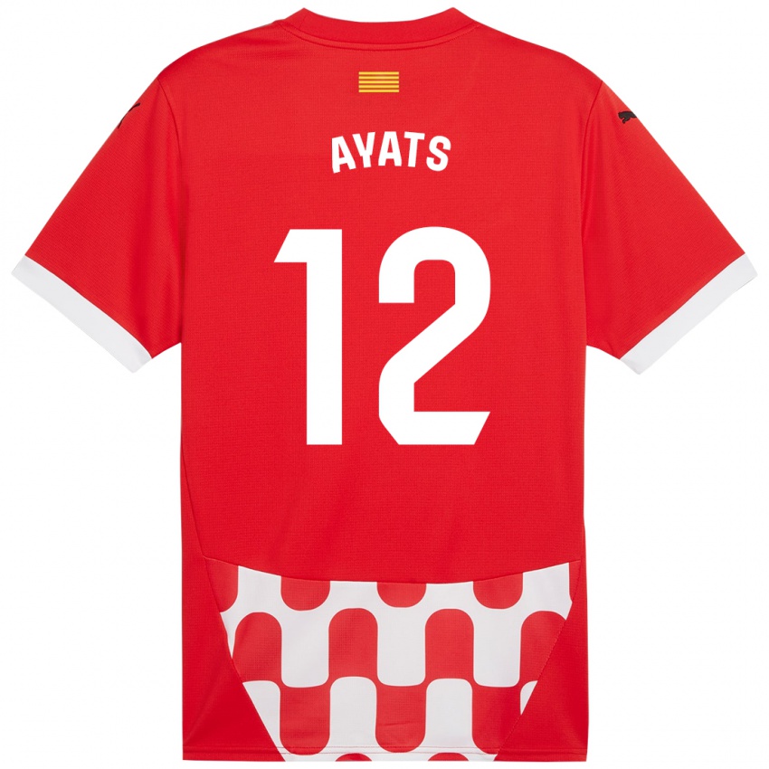 Herren Mònica Ayats #12 Rot Weiß Heimtrikot Trikot 2024/25 T-Shirt Österreich