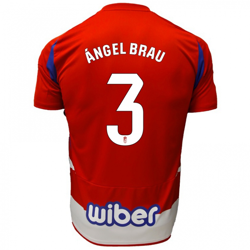 Herren Miguel Ángel Brau #3 Rot Weiß Blau Heimtrikot Trikot 2024/25 T-Shirt Österreich