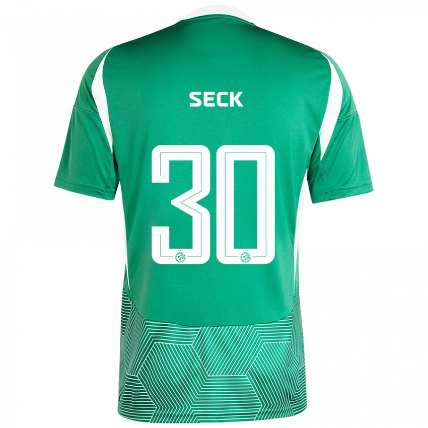 Herren Abdoulaye Seck #30 Grün Weiß Heimtrikot Trikot 2024/25 T-Shirt Österreich