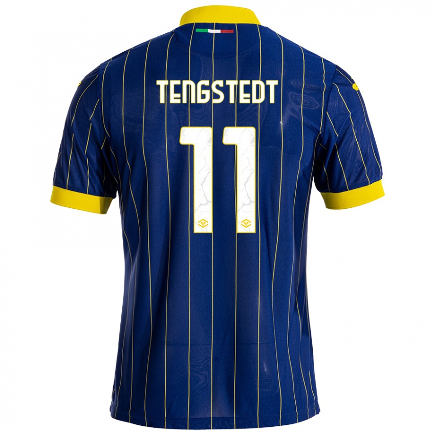 Herren Casper Tengstedt #11 Blau Gelb Heimtrikot Trikot 2024/25 T-Shirt Österreich