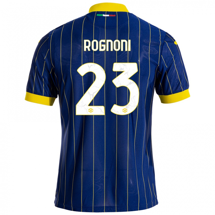 Herren Alessia Rognoni #23 Blau Gelb Heimtrikot Trikot 2024/25 T-Shirt Österreich