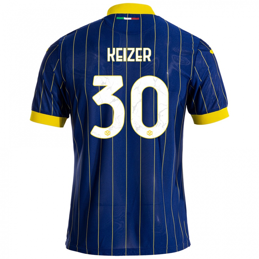 Herren Fanny Keizer #30 Blau Gelb Heimtrikot Trikot 2024/25 T-Shirt Österreich