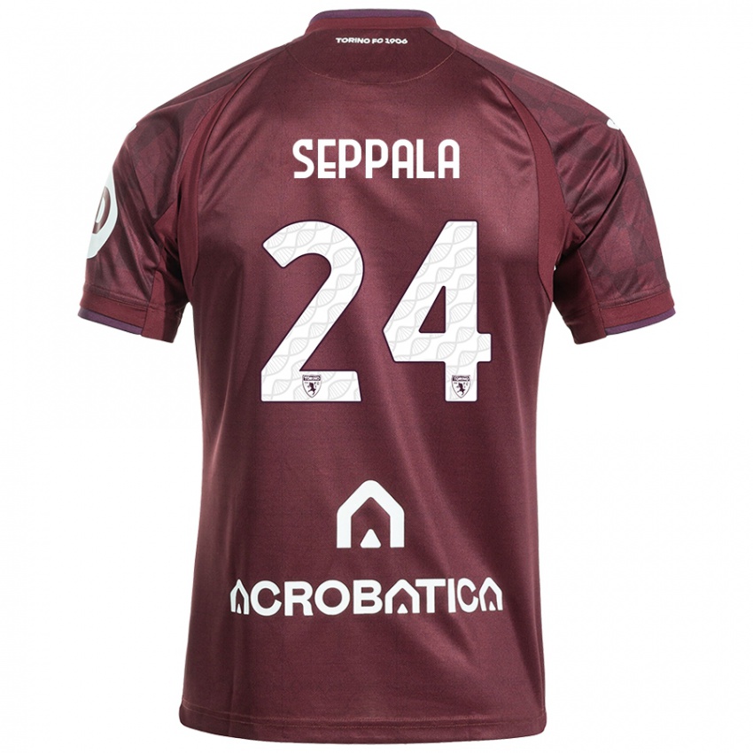 Herren Rosa Lappi-Seppälä #24 Kastanienbraun Weiß Heimtrikot Trikot 2024/25 T-Shirt Österreich