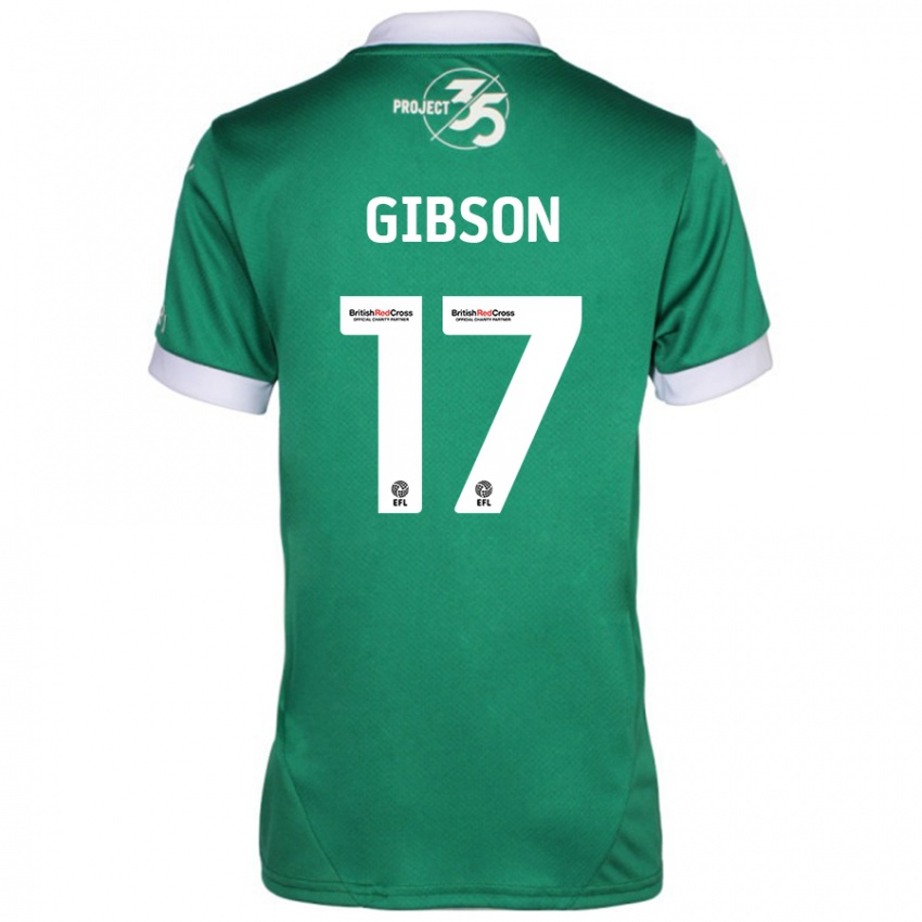 Herren Lewis Gibson #17 Grün Weiß Heimtrikot Trikot 2024/25 T-Shirt Österreich