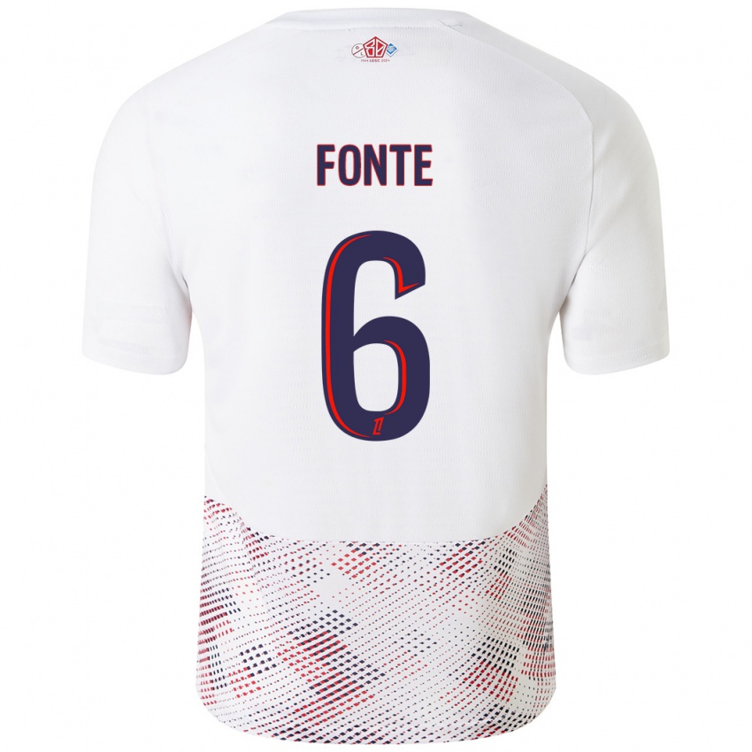 Herren Jose Fonte #6 Weiß Königsblau Auswärtstrikot Trikot 2024/25 T-Shirt Österreich