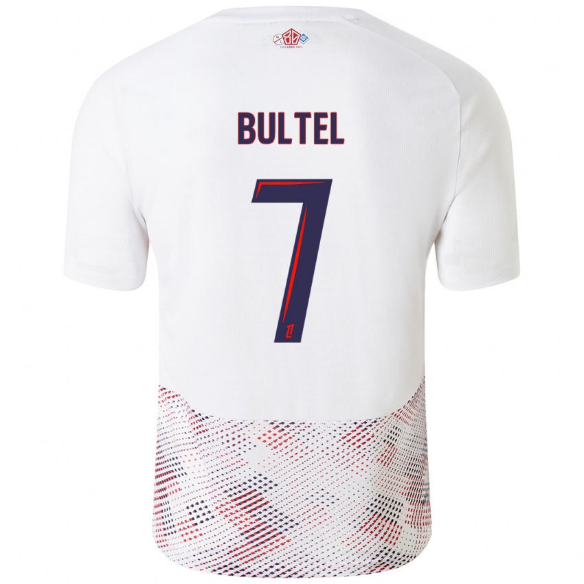 Herren Ludivine Bultel #7 Weiß Königsblau Auswärtstrikot Trikot 2024/25 T-Shirt Österreich