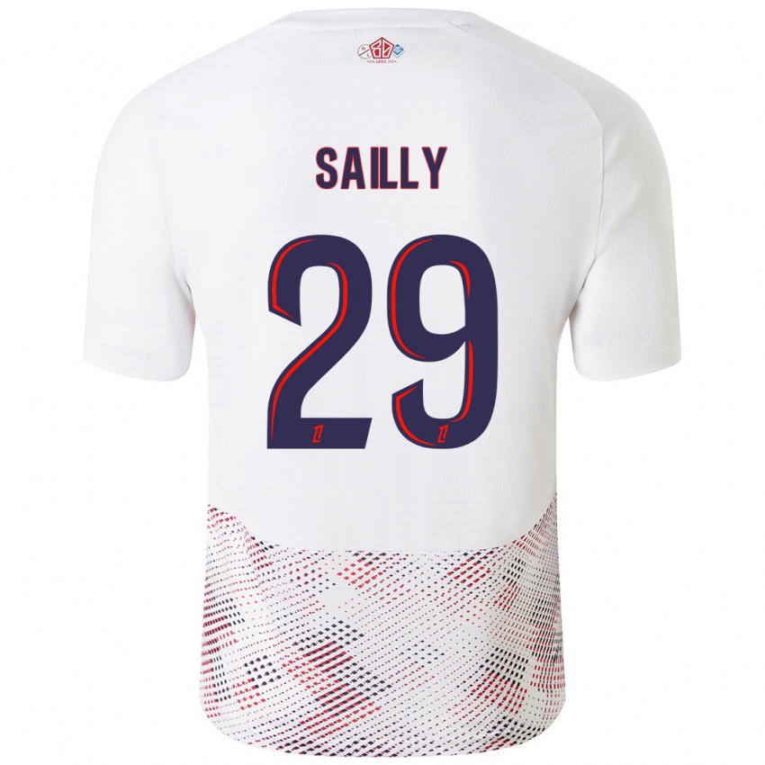 Herren Charlotte Sailly #29 Weiß Königsblau Auswärtstrikot Trikot 2024/25 T-Shirt Österreich