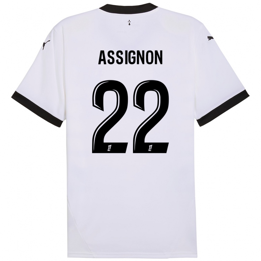 Herren Lorenz Assignon #22 Weiß Schwarz Auswärtstrikot Trikot 2024/25 T-Shirt Österreich