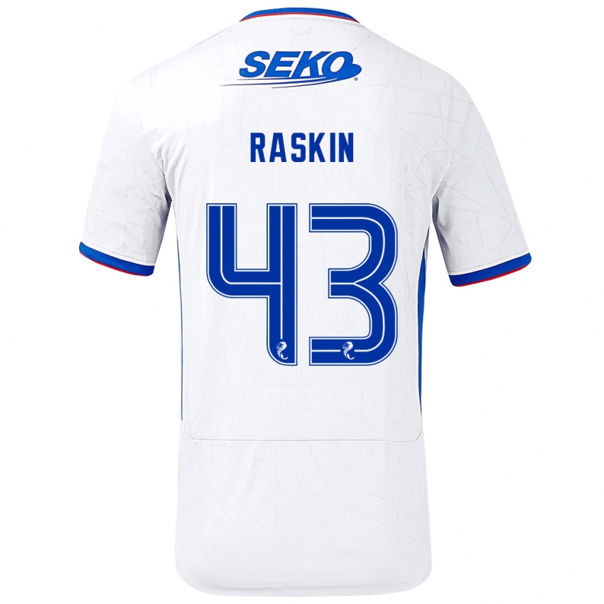 Herren Nicolas Raskin #43 Weiß Blau Auswärtstrikot Trikot 2024/25 T-Shirt Österreich