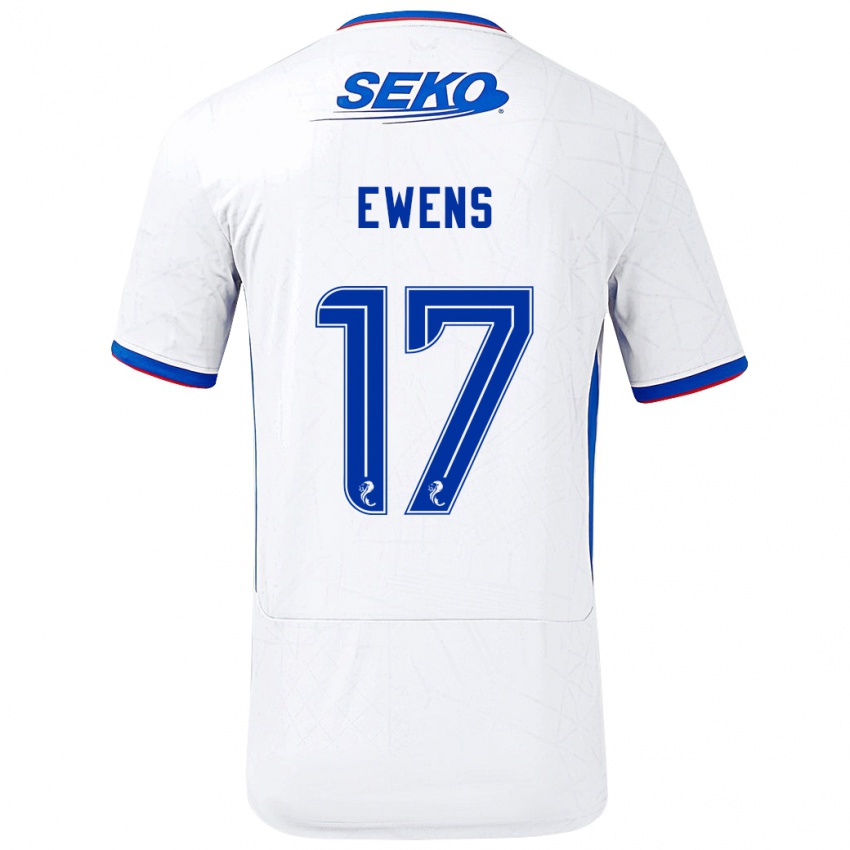 Herren Sarah Ewens #17 Weiß Blau Auswärtstrikot Trikot 2024/25 T-Shirt Österreich