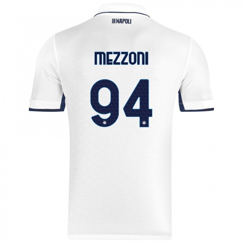 Herren Francesco Mezzoni #94 Weiß Königsblau Auswärtstrikot Trikot 2024/25 T-Shirt Österreich