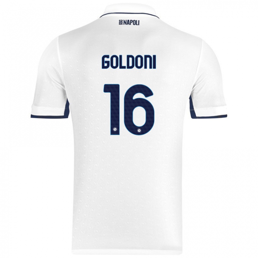 Herren Eleonora Goldoni #16 Weiß Königsblau Auswärtstrikot Trikot 2024/25 T-Shirt Österreich