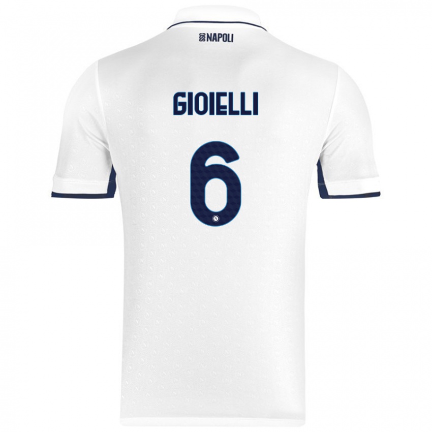 Herren Francesco Pio Gioielli #6 Weiß Königsblau Auswärtstrikot Trikot 2024/25 T-Shirt Österreich