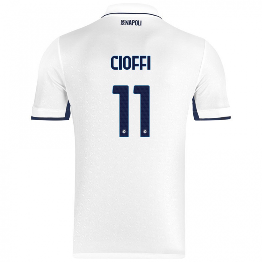 Herren Antonio Cioffi #11 Weiß Königsblau Auswärtstrikot Trikot 2024/25 T-Shirt Österreich