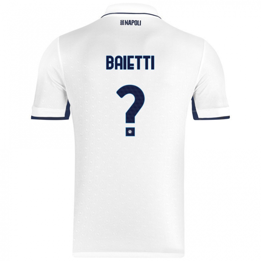 Herren Francesco Baietti #0 Weiß Königsblau Auswärtstrikot Trikot 2024/25 T-Shirt Österreich