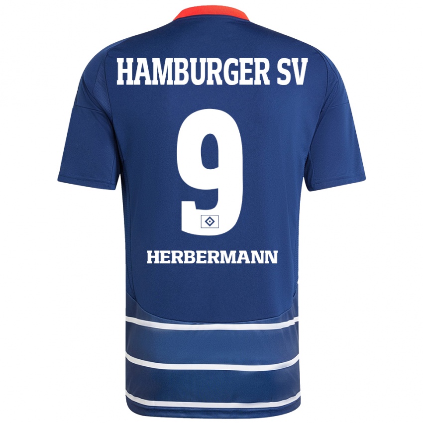 Herren Kevin Herbermann #9 Dunkelblau Auswärtstrikot Trikot 2024/25 T-Shirt Österreich