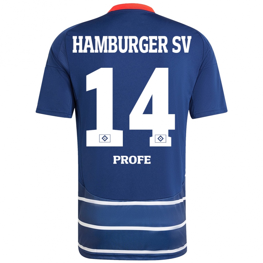 Herren Sophie Profé #14 Dunkelblau Auswärtstrikot Trikot 2024/25 T-Shirt Österreich