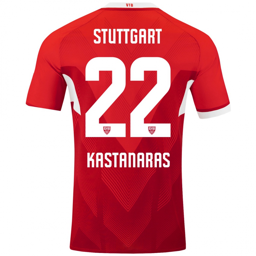 Herren Thomas Kastanaras #22 Rot Weiß Auswärtstrikot Trikot 2024/25 T-Shirt Österreich