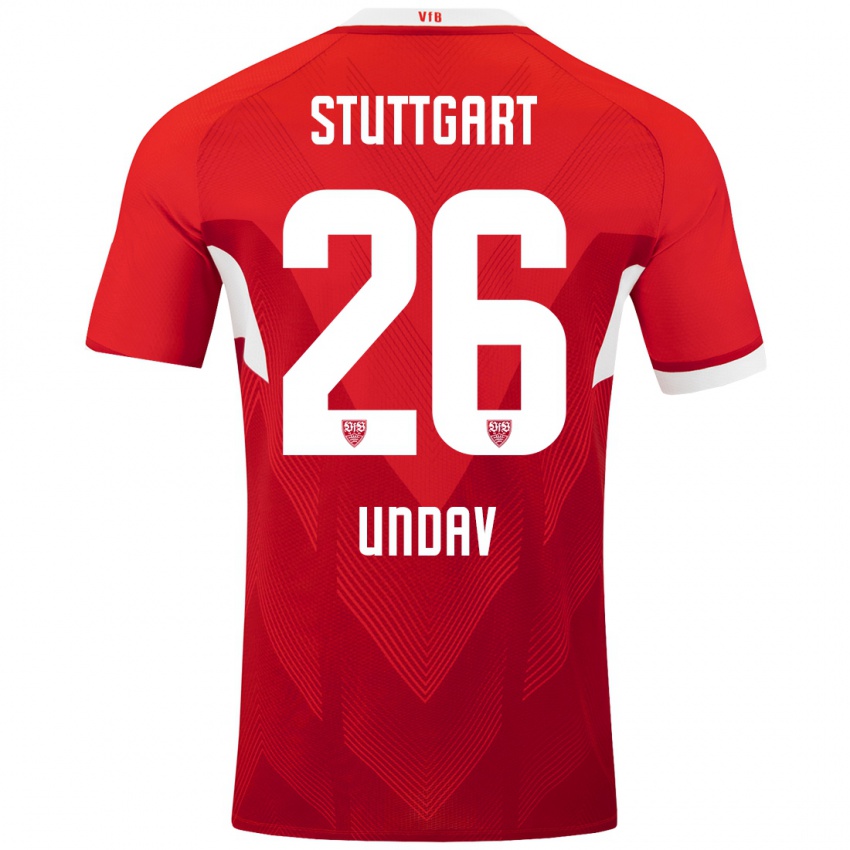 Herren Deniz Undav #26 Rot Weiß Auswärtstrikot Trikot 2024/25 T-Shirt Österreich