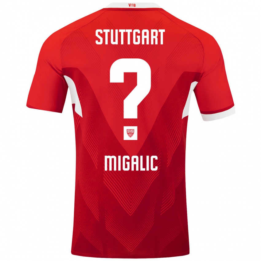 Herren Dorian Migalic #0 Rot Weiß Auswärtstrikot Trikot 2024/25 T-Shirt Österreich