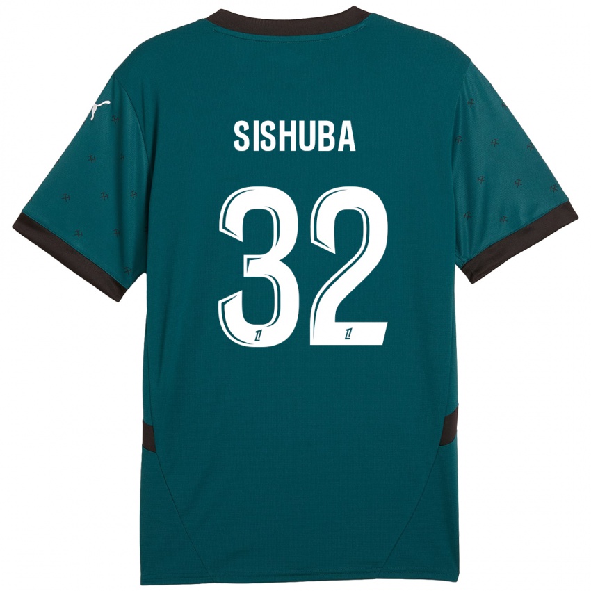 Herren Ayanda Sishuba #32 Dunkelgrün Auswärtstrikot Trikot 2024/25 T-Shirt Österreich