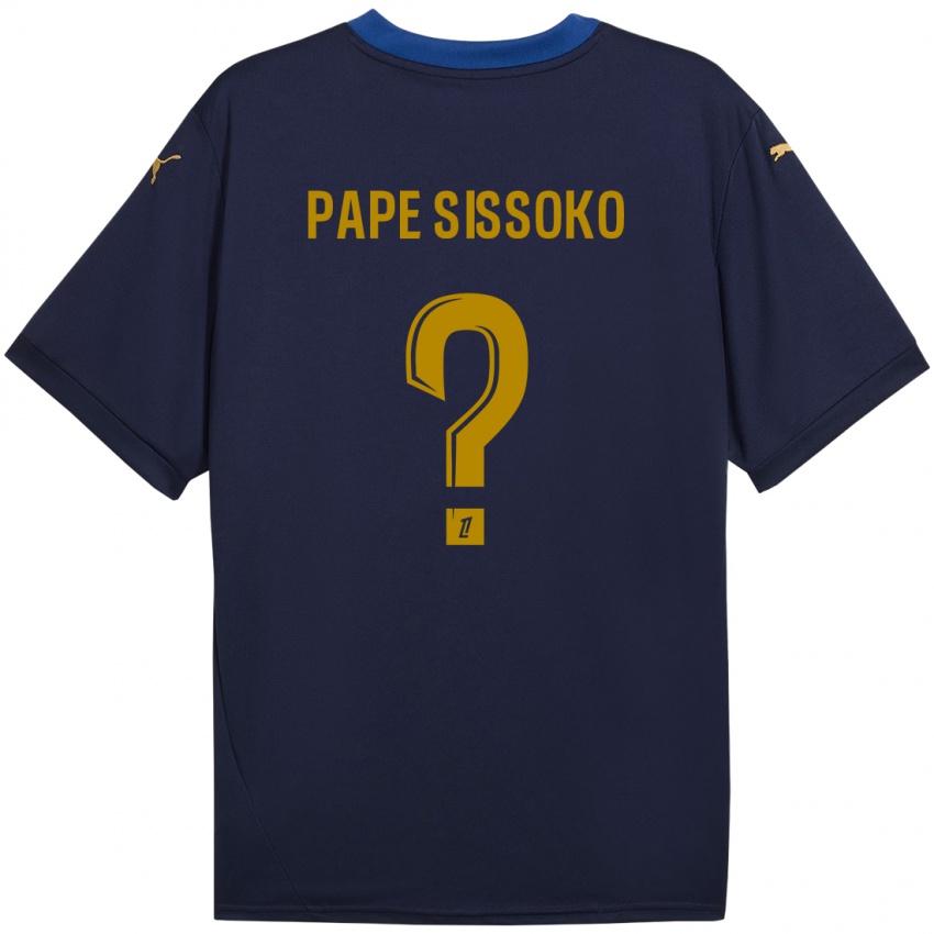 Herren Niama Pape Sissoko #0 Marineblau Gold Auswärtstrikot Trikot 2024/25 T-Shirt Österreich