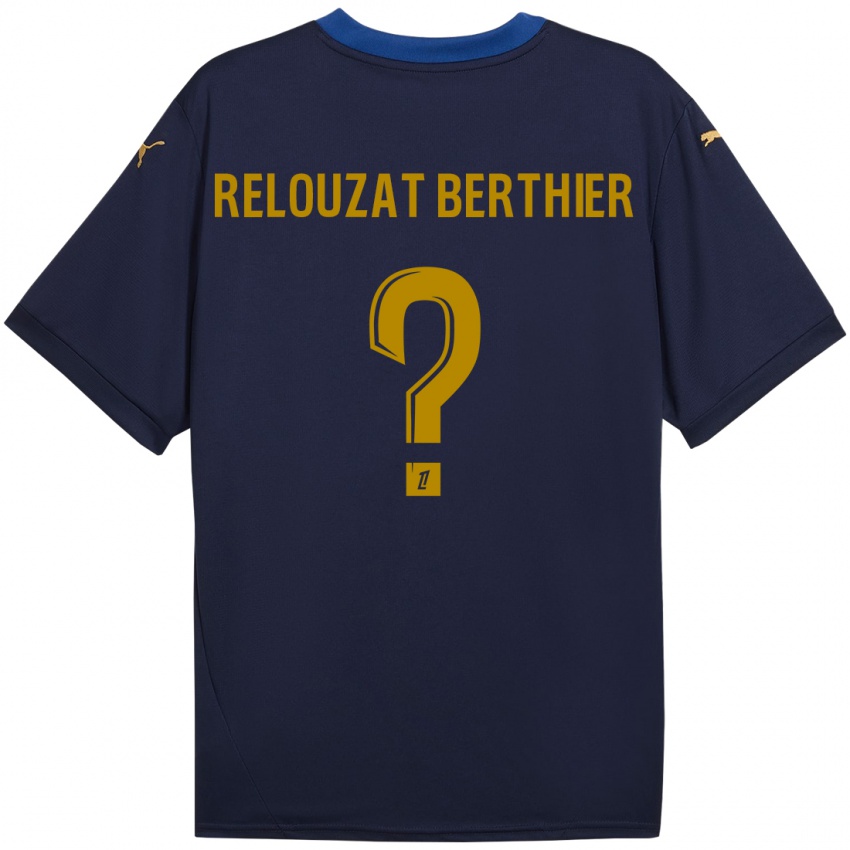 Herren Maxime Relouzat Berthier #0 Marineblau Gold Auswärtstrikot Trikot 2024/25 T-Shirt Österreich