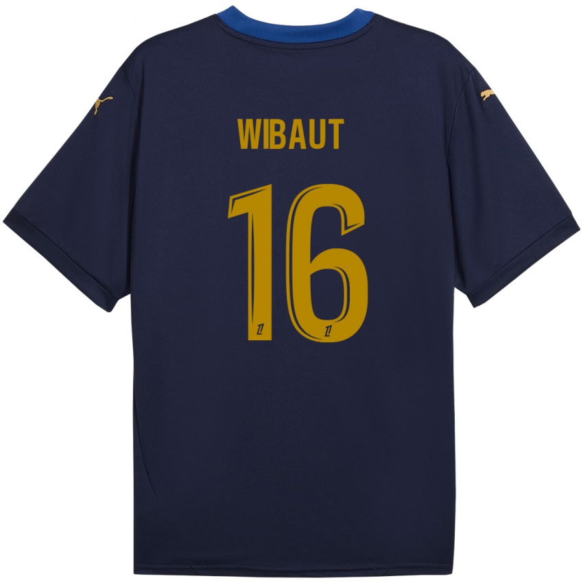 Herren Clara Wibaut #16 Marineblau Gold Auswärtstrikot Trikot 2024/25 T-Shirt Österreich