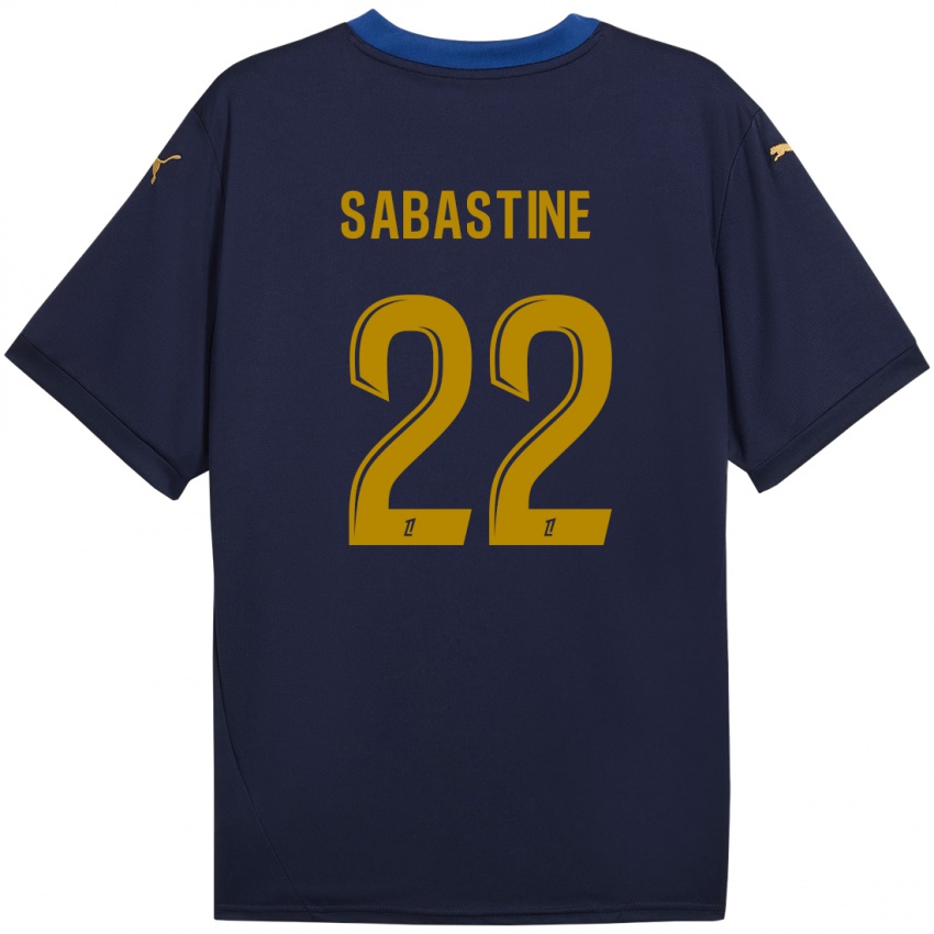 Herren Flourish Chioma Sabastine #22 Marineblau Gold Auswärtstrikot Trikot 2024/25 T-Shirt Österreich