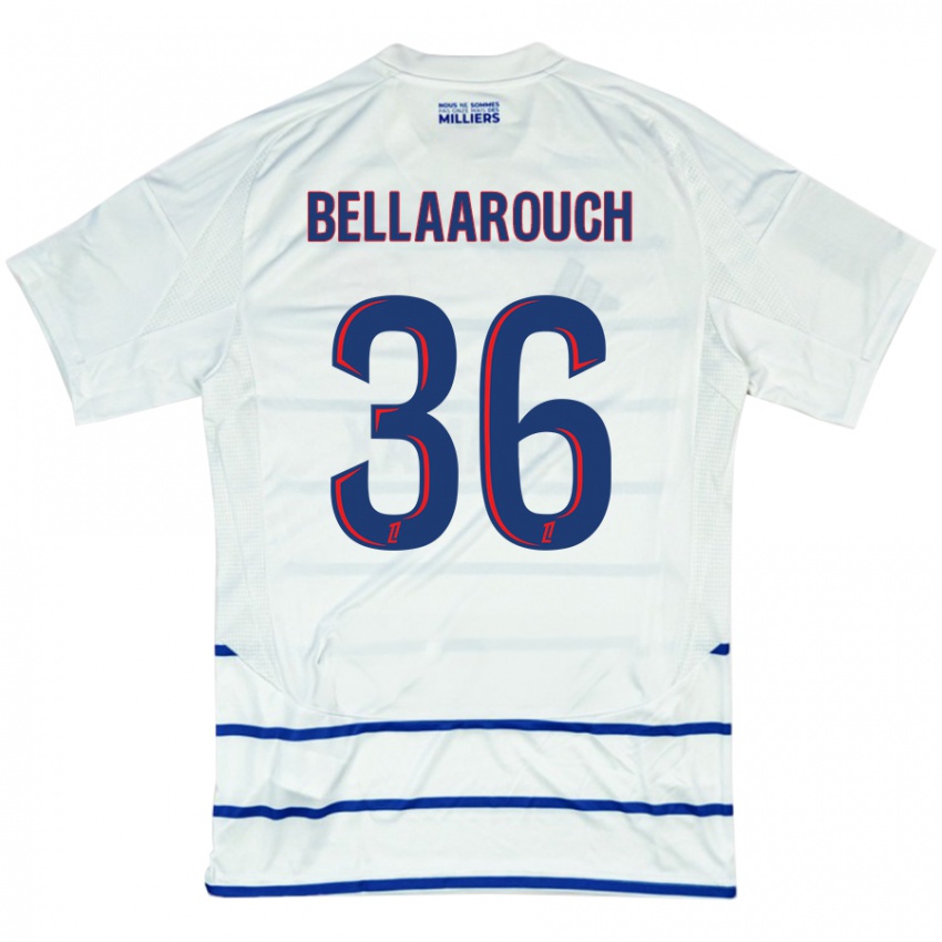 Herren Alaa Bellaarouch #36 Weiß Blau Auswärtstrikot Trikot 2024/25 T-Shirt Österreich