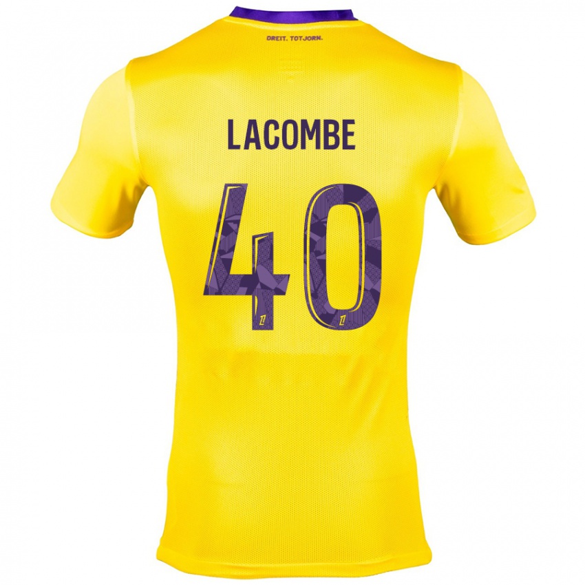 Herren Justin Lacombe #40 Gelb Lila Auswärtstrikot Trikot 2024/25 T-Shirt Österreich