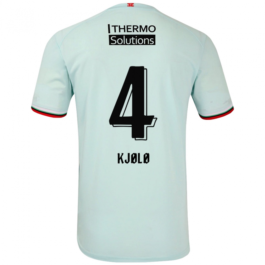 Herren Mathias Kjølø #4 Hellgrün Auswärtstrikot Trikot 2024/25 T-Shirt Österreich