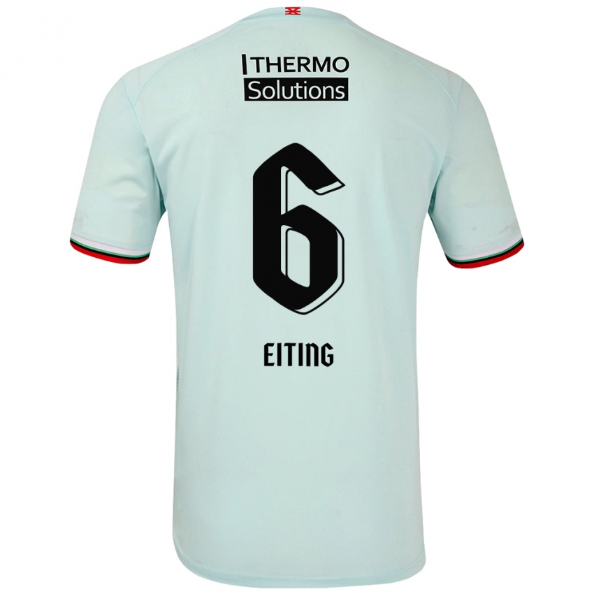 Herren Carel Eiting #6 Hellgrün Auswärtstrikot Trikot 2024/25 T-Shirt Österreich