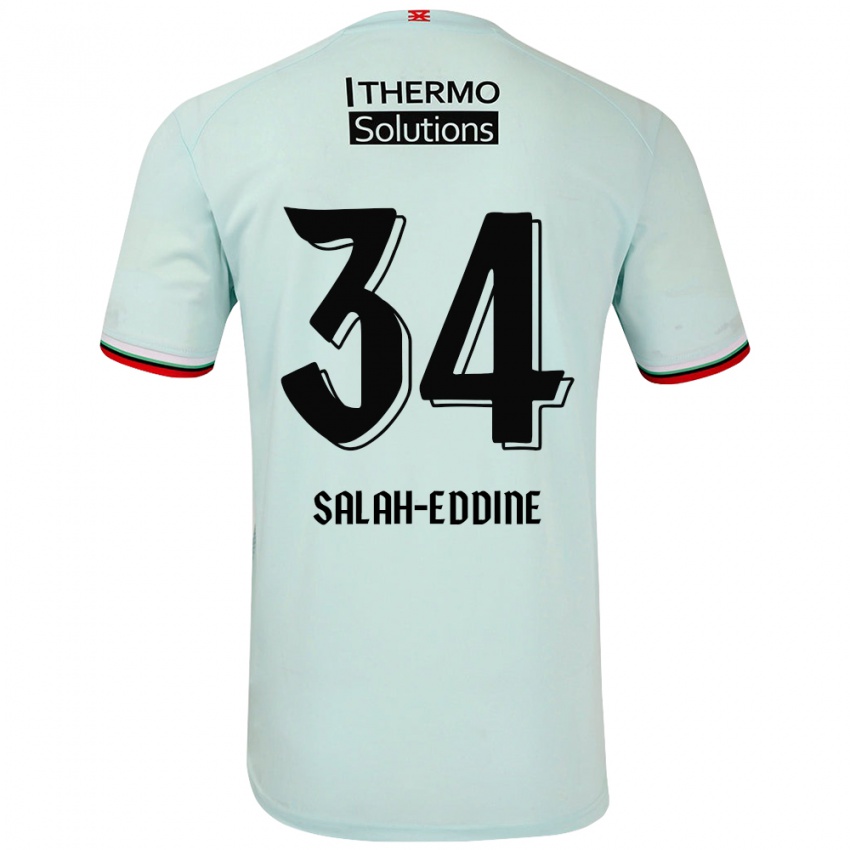 Herren Anass Salah-Eddine #34 Hellgrün Auswärtstrikot Trikot 2024/25 T-Shirt Österreich