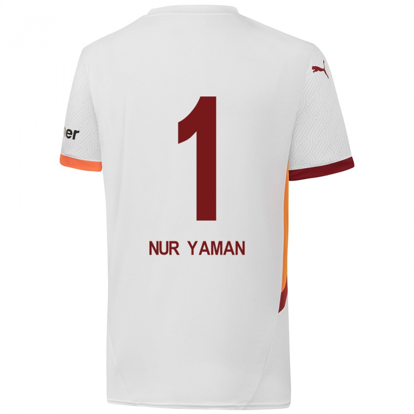 Herren Gamze Nur Yaman #1 Weiß Gelb Rot Auswärtstrikot Trikot 2024/25 T-Shirt Österreich