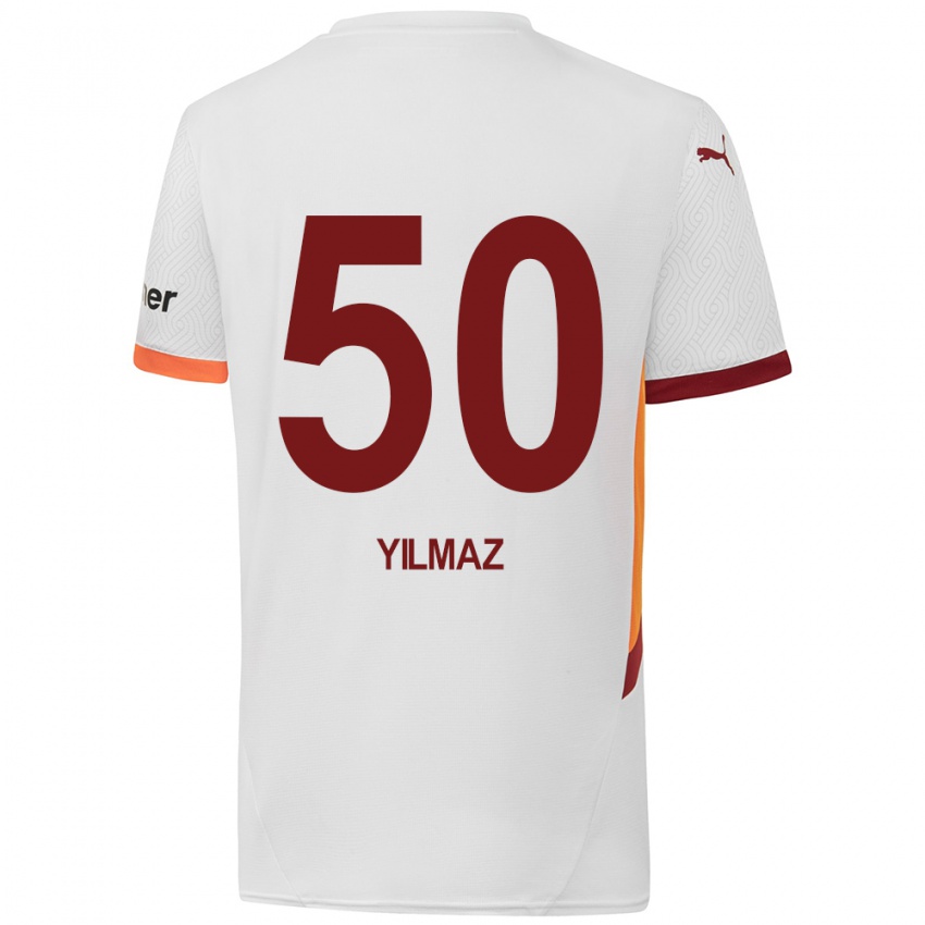 Herren Jankat Yılmaz #50 Weiß Gelb Rot Auswärtstrikot Trikot 2024/25 T-Shirt Österreich