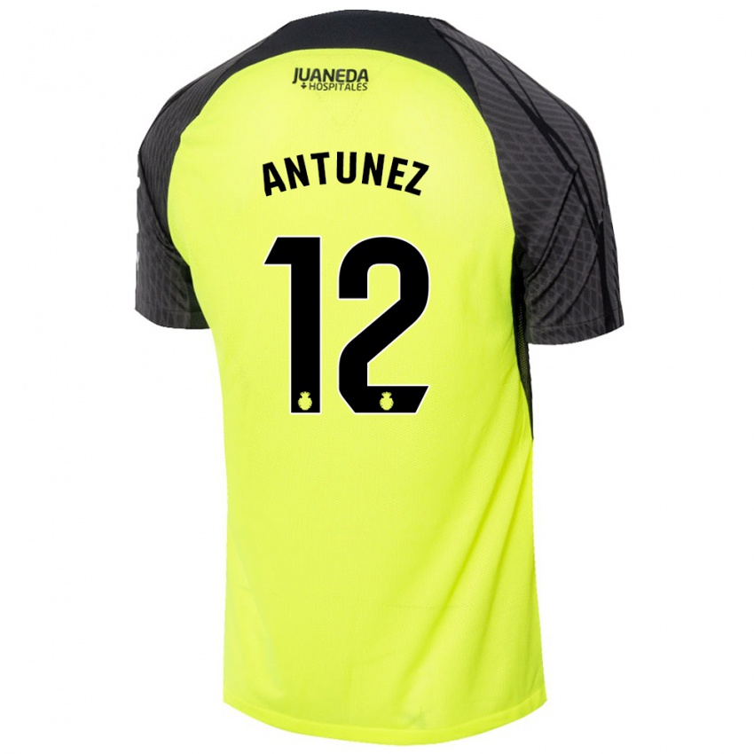 Herren Yahir Antúnez #12 Fluoreszierend Grün Schwarz Auswärtstrikot Trikot 2024/25 T-Shirt Österreich