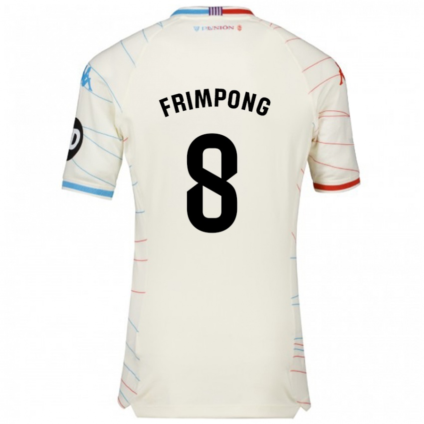 Herren Eugene Frimpong #8 Weiß Rot Blau Auswärtstrikot Trikot 2024/25 T-Shirt Österreich