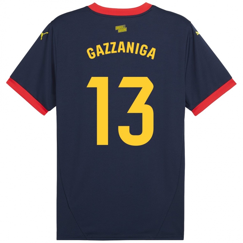 Herren Paulo Gazzaniga #13 Marinerot Auswärtstrikot Trikot 2024/25 T-Shirt Österreich