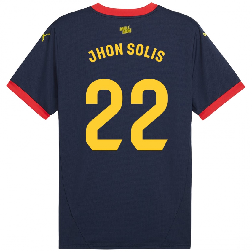 Herren Jhon Solís #22 Marinerot Auswärtstrikot Trikot 2024/25 T-Shirt Österreich