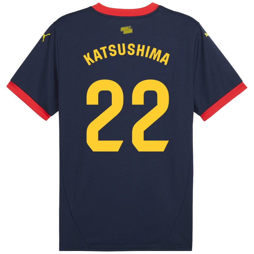 Herren Shinnosuke Katsushima #22 Marinerot Auswärtstrikot Trikot 2024/25 T-Shirt Österreich