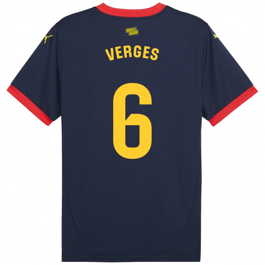 Herren Mar Vergés #6 Marinerot Auswärtstrikot Trikot 2024/25 T-Shirt Österreich