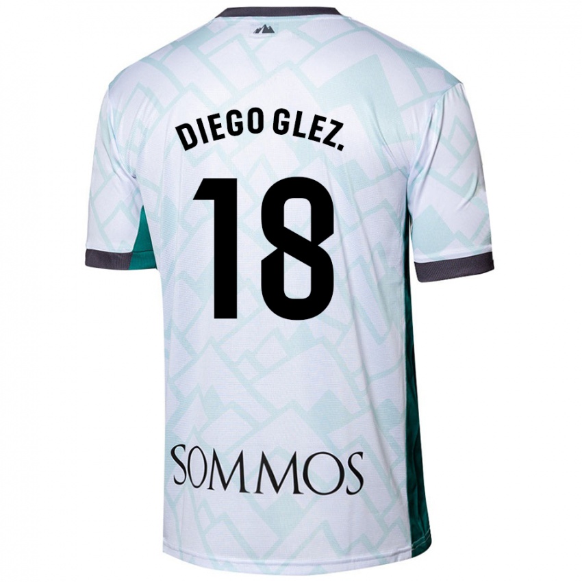 Herren Diego González #18 Weiß Grün Auswärtstrikot Trikot 2024/25 T-Shirt Österreich