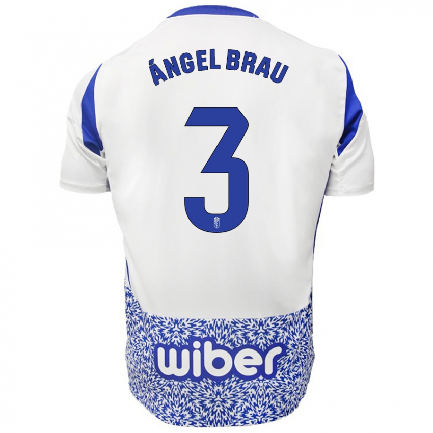 Herren Miguel Ángel Brau #3 Weiß Blau Auswärtstrikot Trikot 2024/25 T-Shirt Österreich