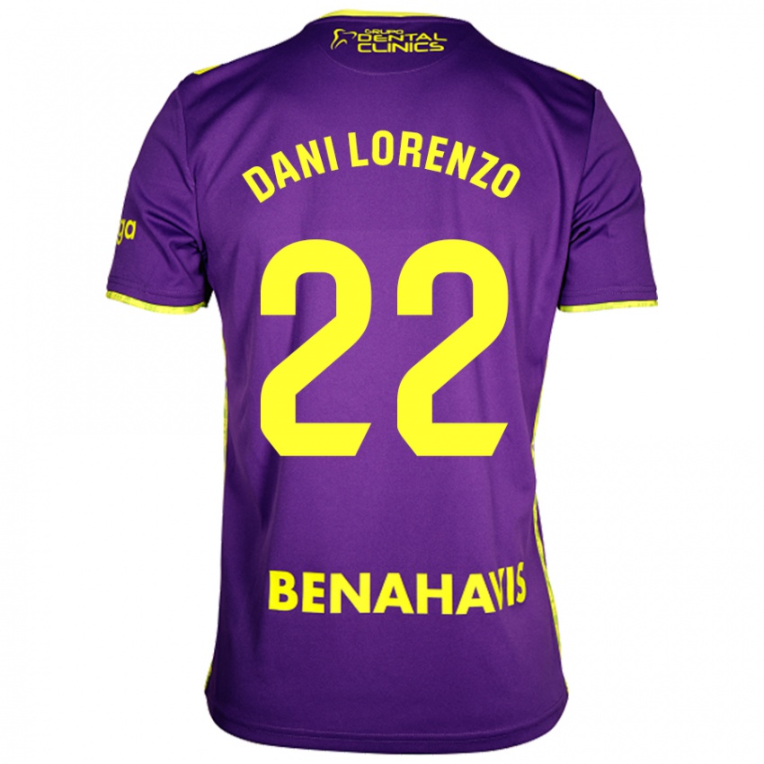 Herren Dani Lorenzo #22 Lila Gelb Auswärtstrikot Trikot 2024/25 T-Shirt Österreich