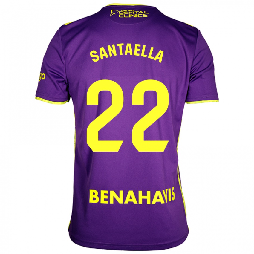 Herren Miguel Ángel Santaella #22 Lila Gelb Auswärtstrikot Trikot 2024/25 T-Shirt Österreich