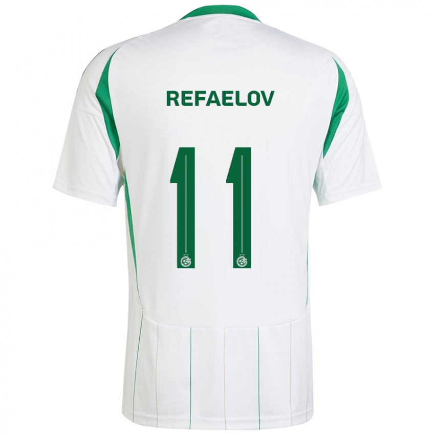 Herren Lior Refaelov #11 Weiß Grün Auswärtstrikot Trikot 2024/25 T-Shirt Österreich