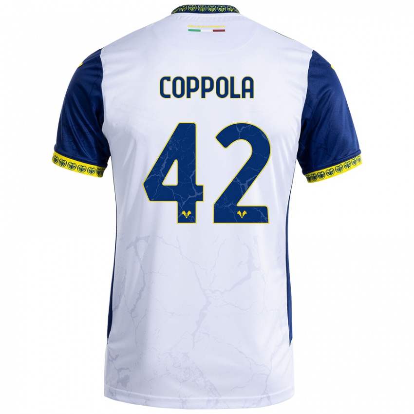 Herren Diego Coppola #42 Weiß Blau Auswärtstrikot Trikot 2024/25 T-Shirt Österreich