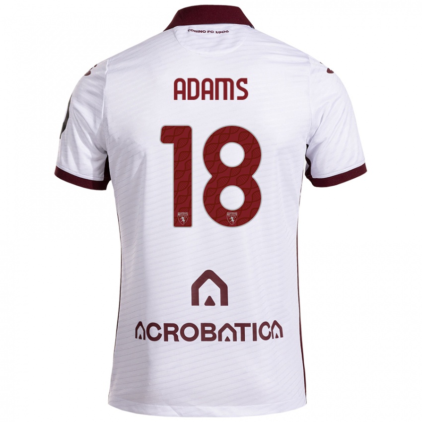 Herren Che Adams #18 Weiß Kastanienbraun Auswärtstrikot Trikot 2024/25 T-Shirt Österreich