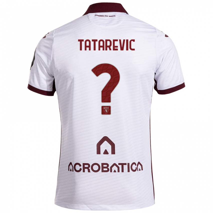 Herren Dino Tatarevic #0 Weiß Kastanienbraun Auswärtstrikot Trikot 2024/25 T-Shirt Österreich